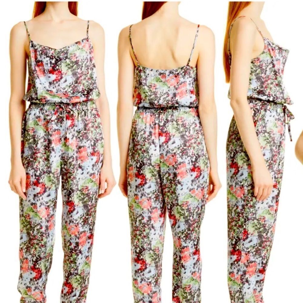 Cinq a Sept floral jumpsuit size XS $395